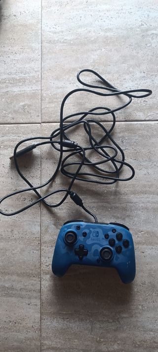 Mando PDP Camuflaje Azul Cableado Nintendo Switch