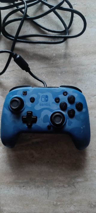 Mando PDP Camuflaje Azul Cableado Nintendo Switch