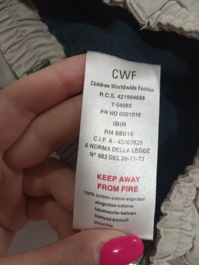 Pantalone bimbo Timberland beige 18 mesi