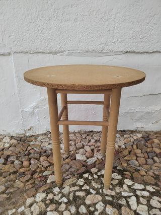 Mesa camilla madera y corcho