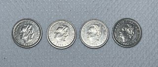 4 Monedas 100 Pesetas Juan Carlos I 1994