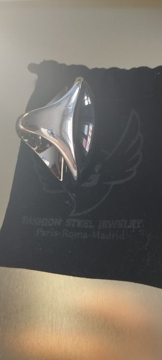 Anillo G plata y negro