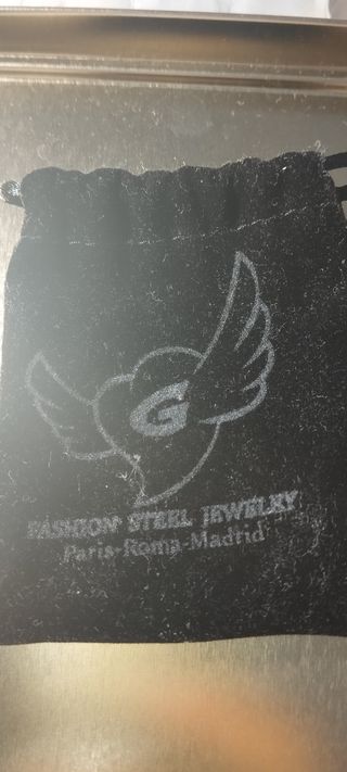 Anillo G plata y negro