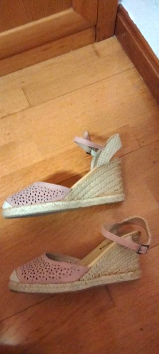 Alpargatas Rosa claro mujer Talla 38 Rosas