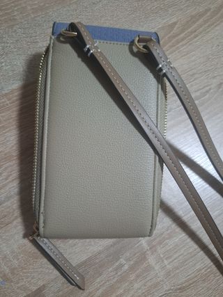 Mini bandolera Parfois beige y azul