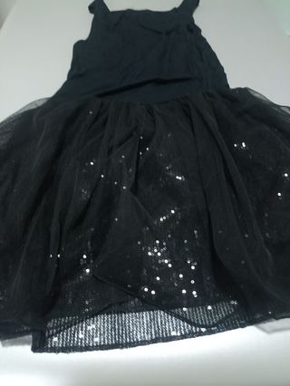 Vestido Pinkie Negro con Tutú y Lentejuelas