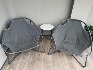 Conjunto 2 sillones exterior y mesita