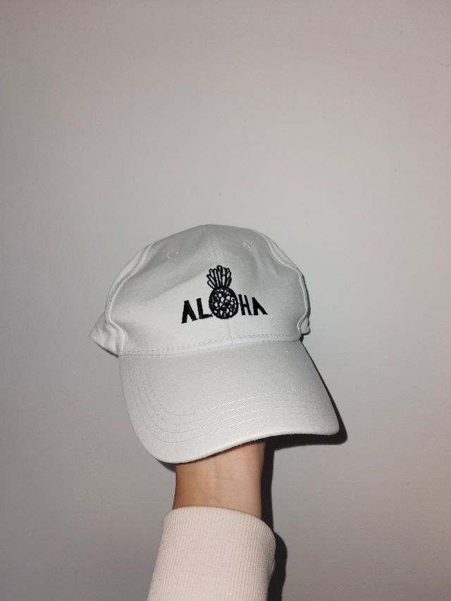 Gorra blanca ALOHA