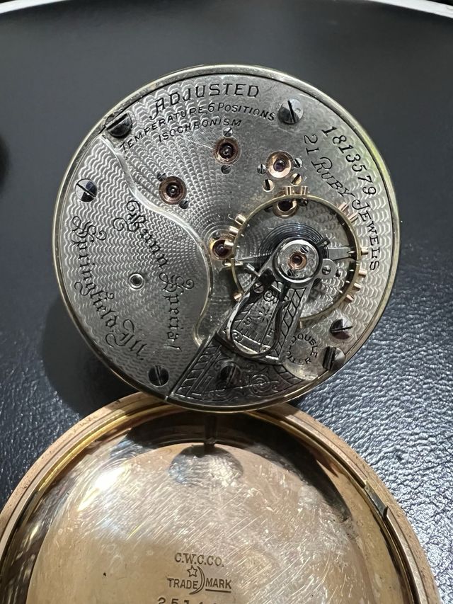 Reloj de bolsillo antiguo Illinois