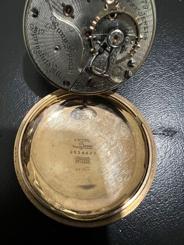 Reloj de bolsillo antiguo Illinois