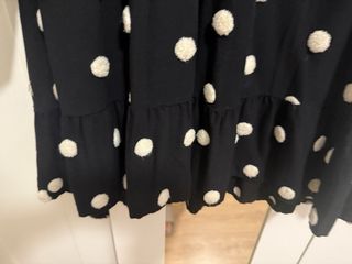 Vestido Zara negro lunares blancos