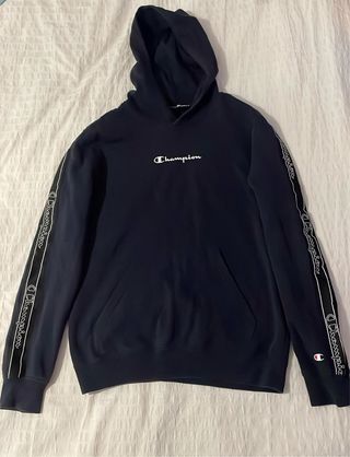 Sudadera Champion Negra con Logo