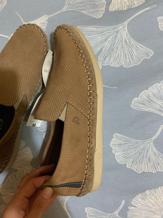 Mocasines Pitillos Piel Marrón Hombre. NUEVOS