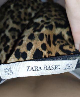 Top Leopardo con Encaje Negro