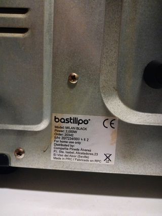 Horno de mesa Bastilipo negro