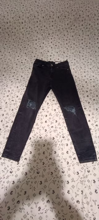 Pantalón vaquero Lefties negro desgastado T.M
