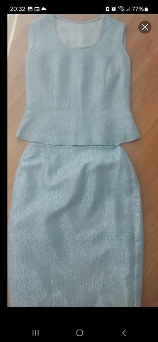 Traje Tere Palacios Talla 40-42 Azul