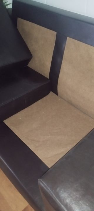 Sofá de cuero negro 2 plazas