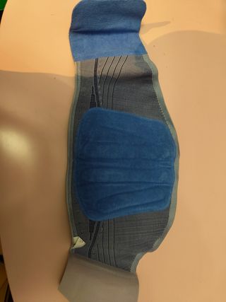 Faja lumbar azul y gris