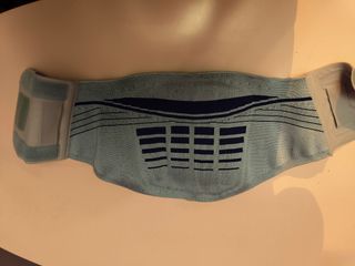 Faja lumbar azul y gris