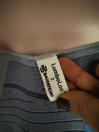 Faja lumbar azul y gris