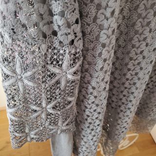 Camisa larga GAGI gris con encaje