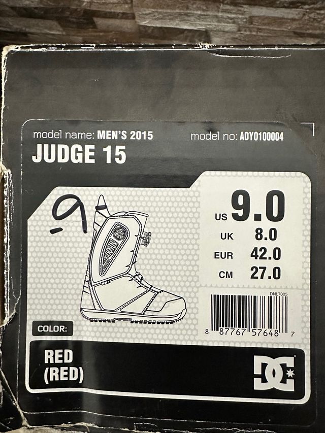 Botas Snowboard DC Judge Talla 42