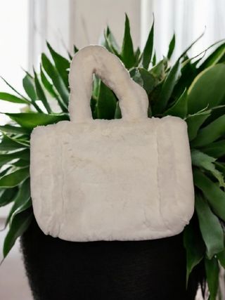 Bolso blanco de pelo