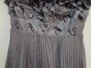 Vestido fiesta K2 gris con chaqueta