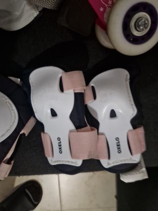 Patines niña rosas y morados