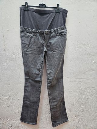 Tejano premamá Zara Talla L Gris