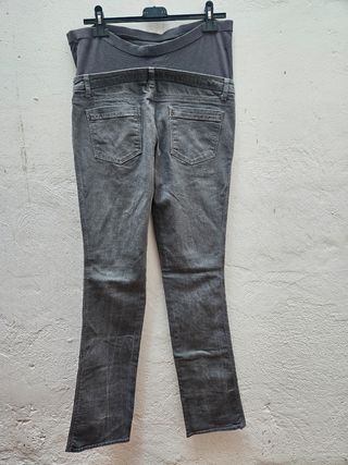 Tejano premamá Zara Talla L Gris