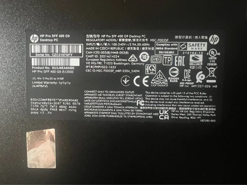 HP ProDesk 400 G9 SFF Ordenador Negro afbeelding 3