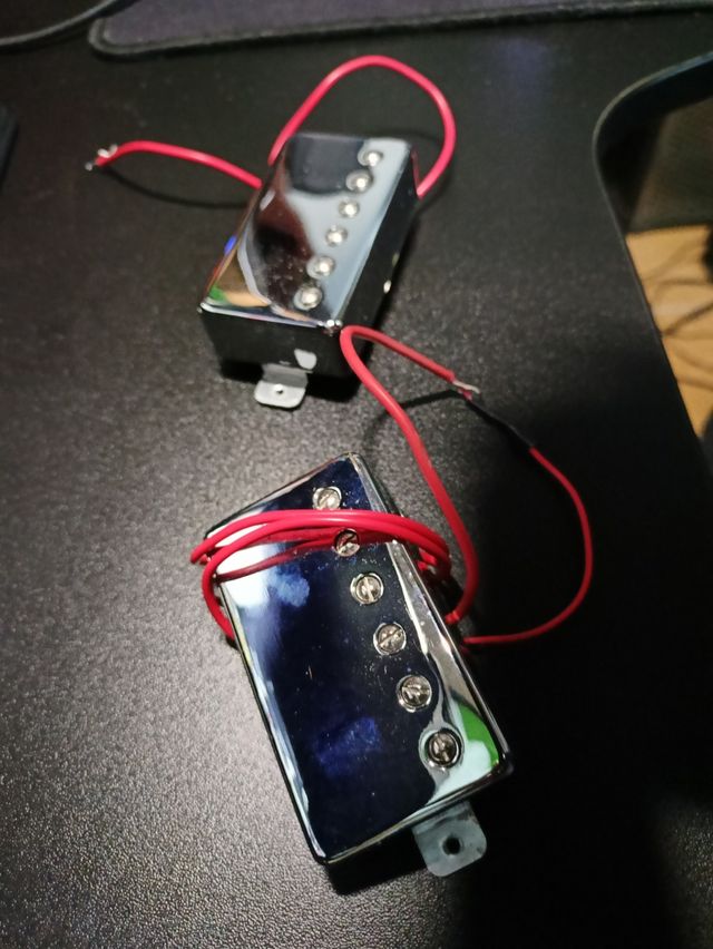 Pastillas Humbucker Guitarra Eléctrica Cromadas