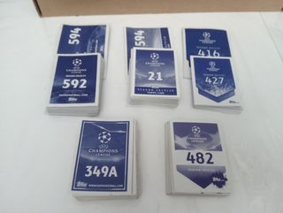 Lote  300 cromos Champions League Topps sin pegar 