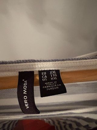 Camiseta VERO MODA rayas azul y blanco Talla XXL