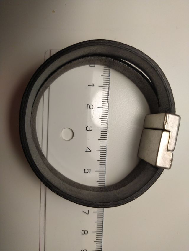 Pulsera Cuero Animal Print Acero.Had made