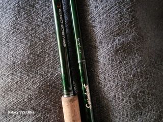 Caña salvaje gear y carrete abu García toro .