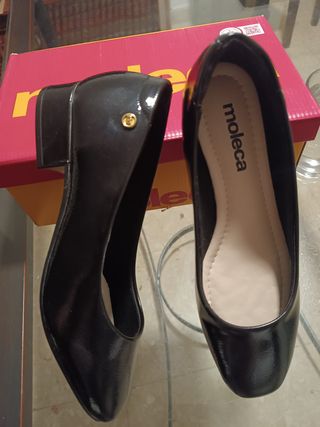 Zapatos Moleca Negros Talla 38 Sin Estrenar