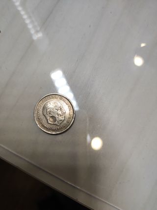 Moneda antigua 5 pesetas 1957 Francisco Franco