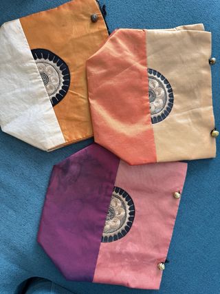 Set 3 borse portaoggetti in seta