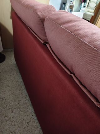 Sofá cama 2 plazas rosa/rojo