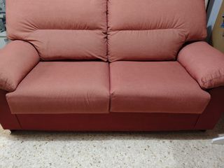 Sofá cama 2 plazas rosa/rojo