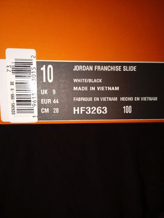 Chanclas Jordan Franchise Blancas Nuevas