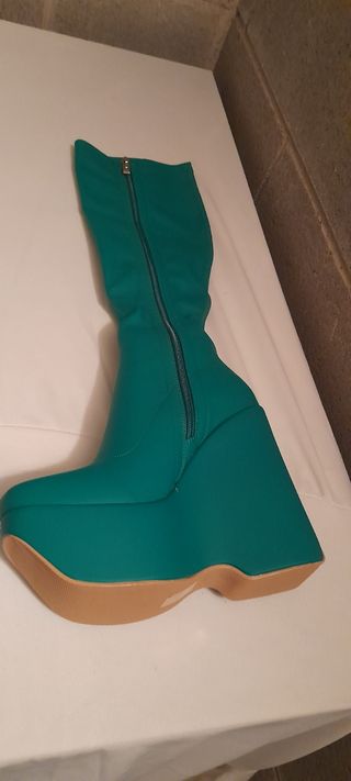 Stivali alti al ginocchio teal