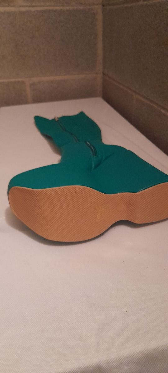 Stivali alti al ginocchio teal