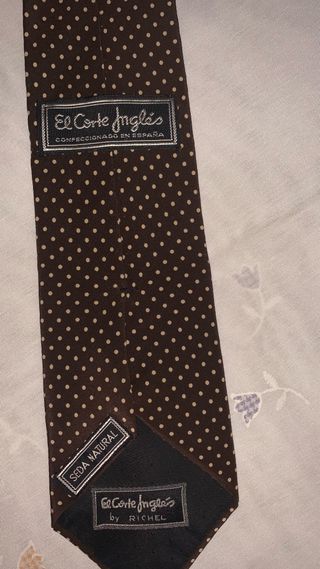 Corbata El Corte Inglés Lunares Seda Natural
