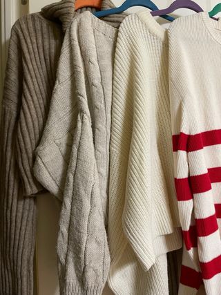 Lote 4 jerséis beige T. S/M