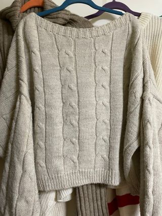 Lote 4 jerséis beige T. S/M