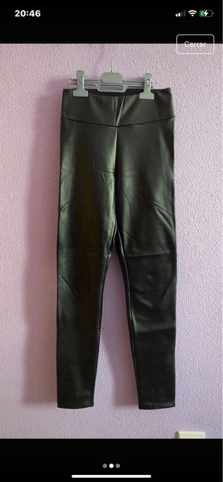 Leggings cuero negros calentitos